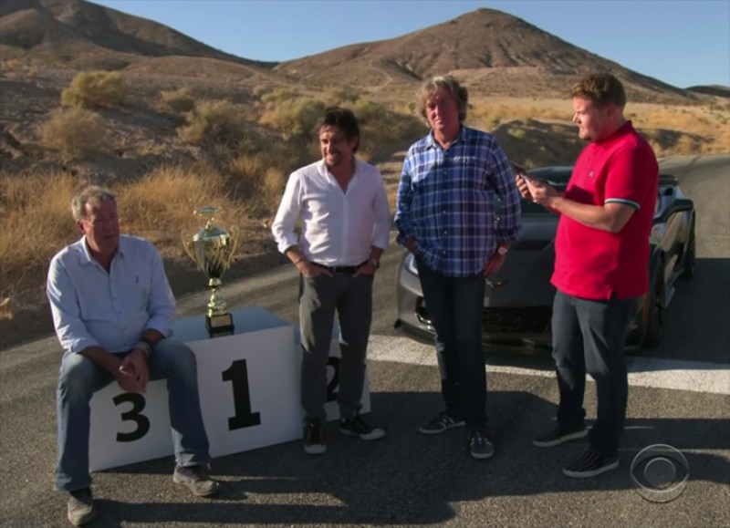 Το τρίο του Grand Tour σε κόντρα με Corvette (vid)
