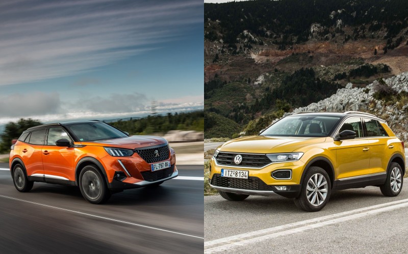 Δοκιμή SUV: Peugeot 2008 ή Volkswagen T-Roc;