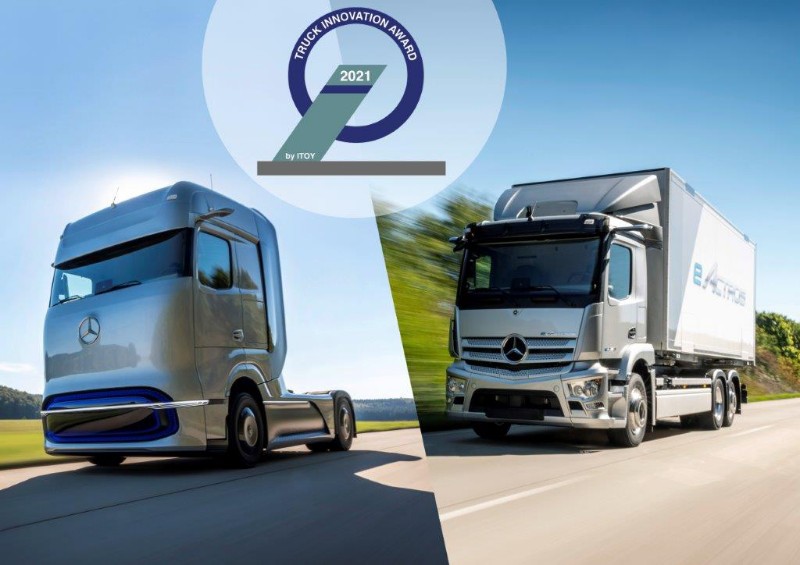 Τα Mercedes-Benz eActros και GenH2 Truck κέρδισαν το βραβείο καινοτομίας «Truck Innovation Award 2021»