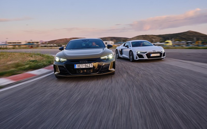 Video-Δοκιμή: Με Audi e-tron GT & Audi R8 V10 στα Μέγαρα