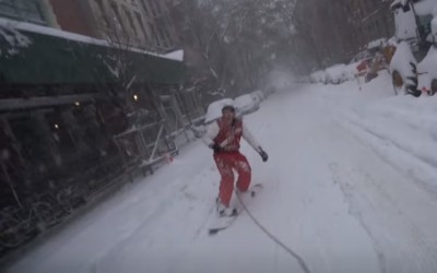 Snowboarding μέσα στην πόλη της Νέας Υόρκης (Video)