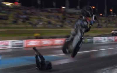Dragsterάδικη μοτοσικλέτα απογειώνεται… (video)