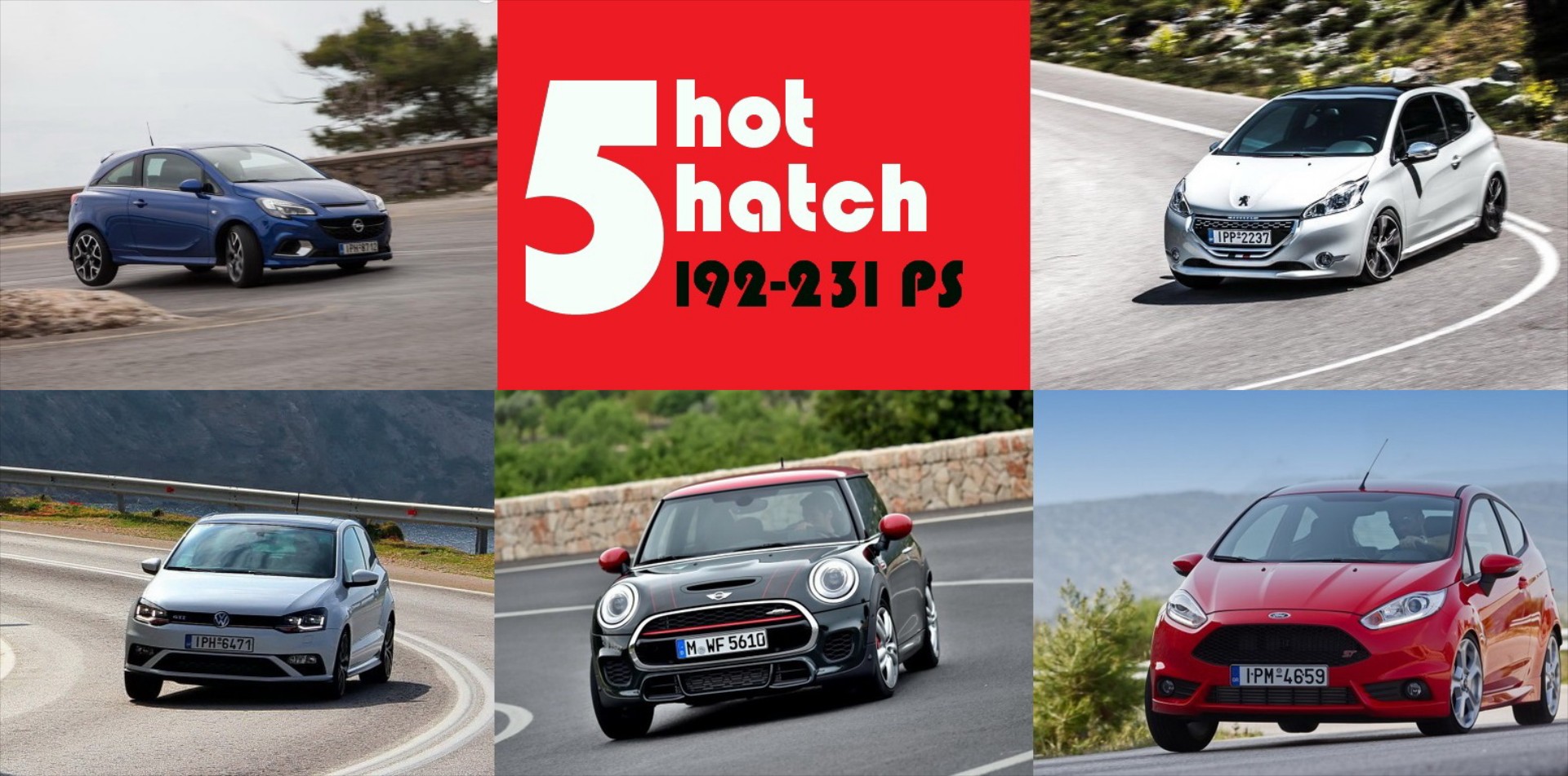ΔΟΚΙΜΗ: 5 μικρά hot hatch με 190+ ίππους