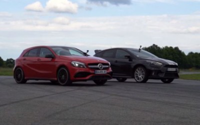 Ford Focus RS vs Mercedes-AMG A45 (video)