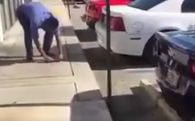 Corvette τρόμαξε έναν περαστικό (video)