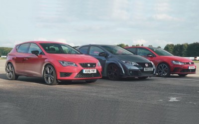 Κόντρα Golf GTi Clubsport vs Civic Type R vs Leon Cupra (vid)