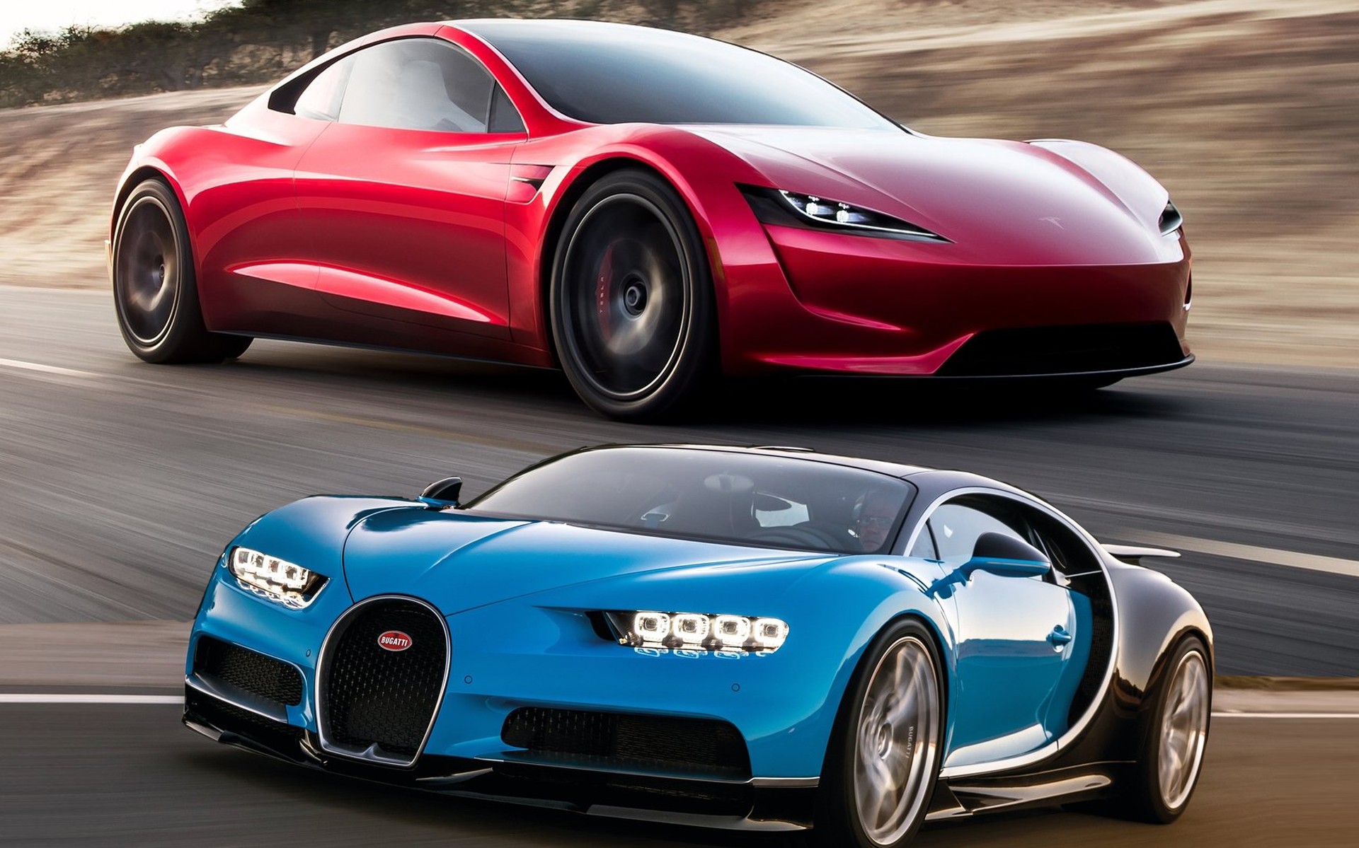 Tesla Roadster: Ας το συγκρίνουμε με τη Bugatti Chiron