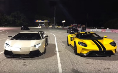 Ένα «θαρραλέο» Ford GT… προκαλεί μία Lamborghini Aventador (vid)