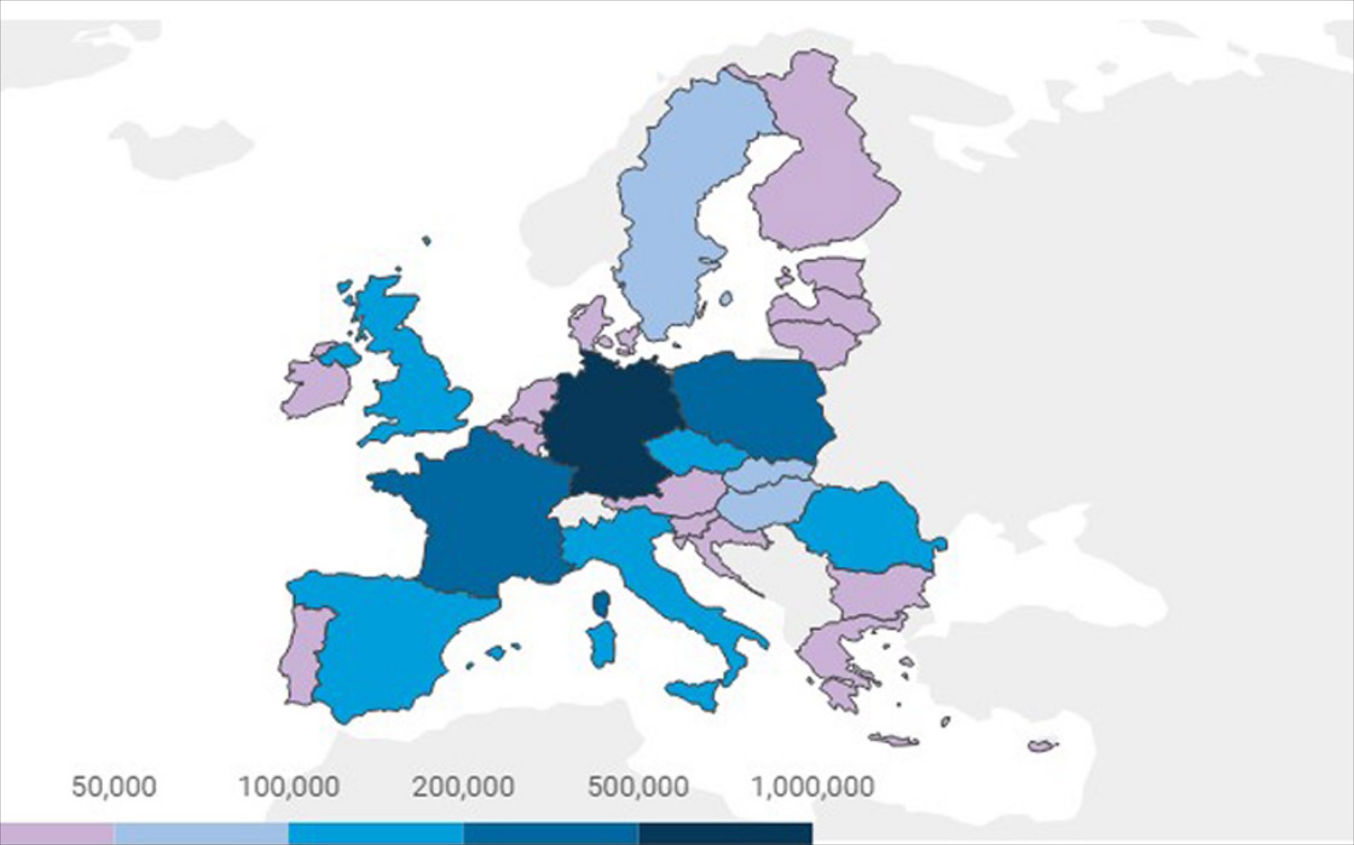 Οι εργαζόμενοι ανά ευρωπαϊκή χώρα στην παραγωγή αυτοκινήτων