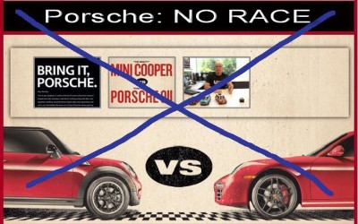 Porsche προς Mini: “Racing. Not Posing.”