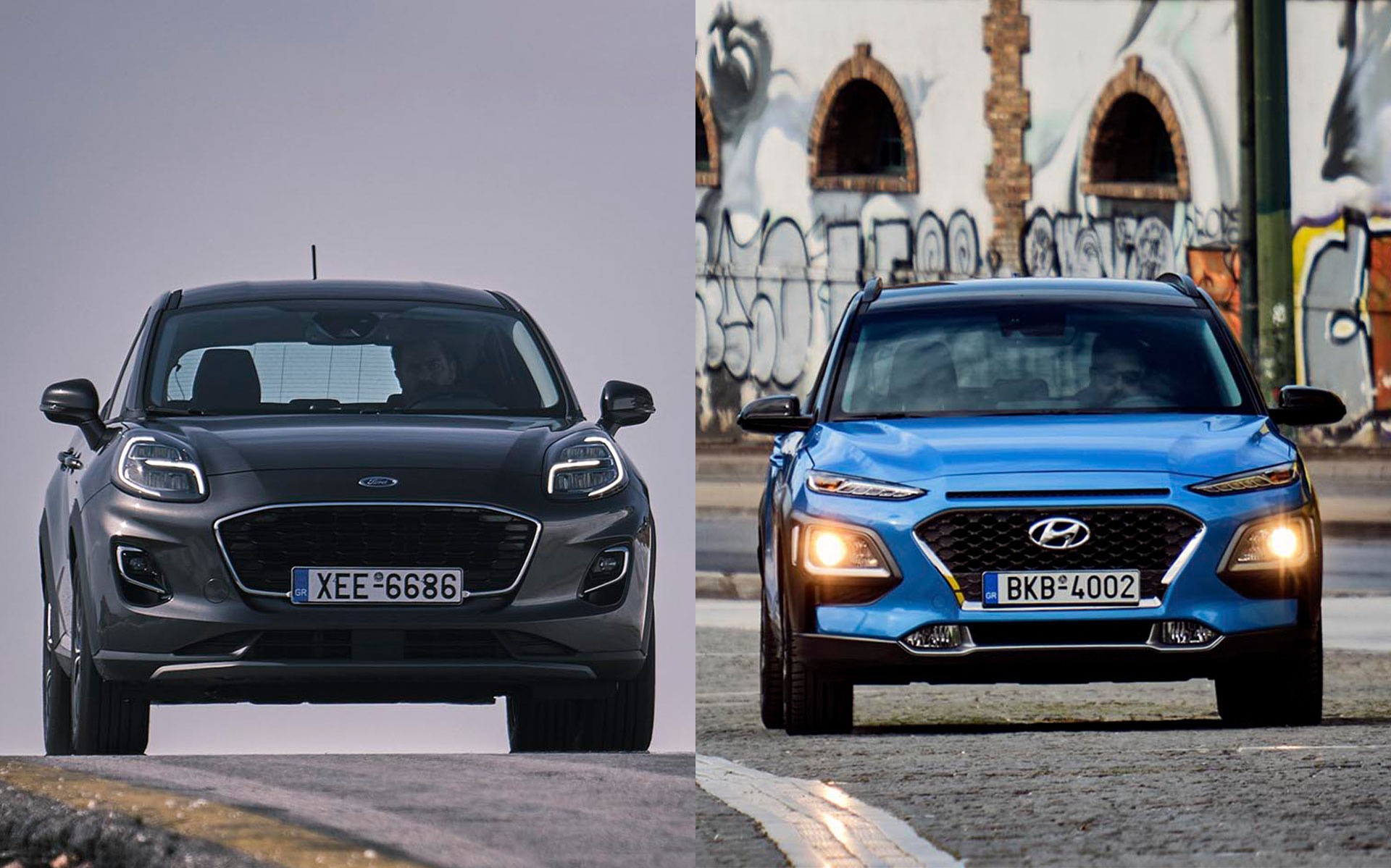 Δοκιμή: Ford Puma ή Hyundai Kona Hybrid;