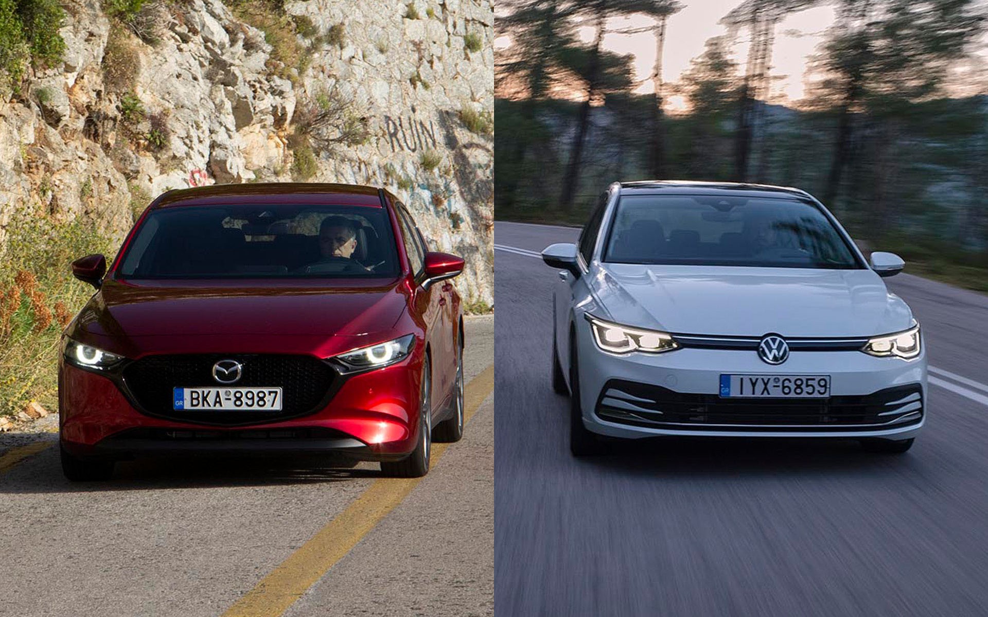 Mazda3 ή VW Golf; Ιδού η επιλογή σας!