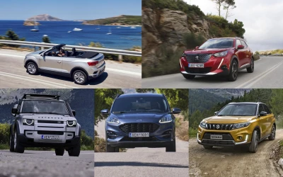 Δοκιμή 5 νέα SUV: Kuga, Defender, 2008, Vitara, T-Roc Cabrio