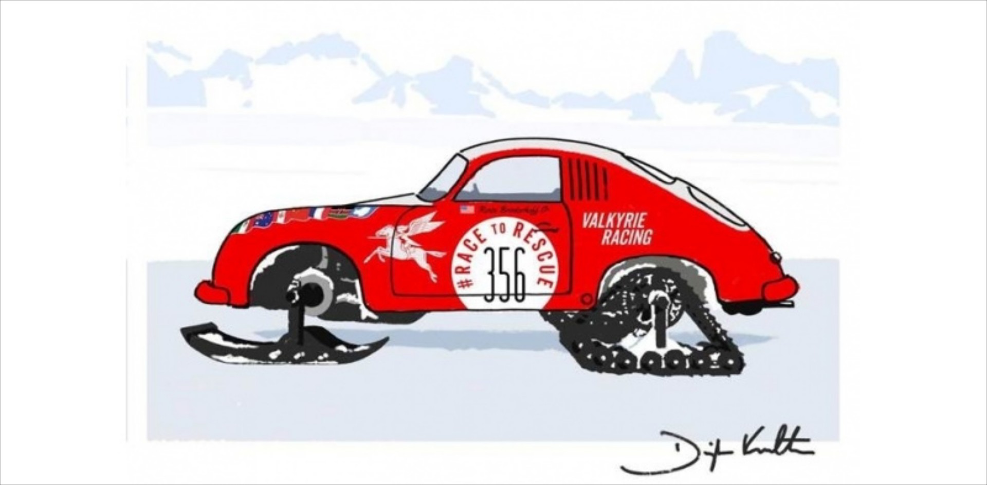 Μία Porsche 356 με ερπύστριες. Μία Porsche 356 με ερπύστριες;