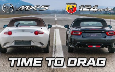 Drag Race: Mazda MX-5 vs Abarth 124 [Video]