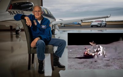 Video: Ο αστροναύτης που οδήγησε στη Σελήνη, στο τιμόνι της ηλεκτρικής Porsche