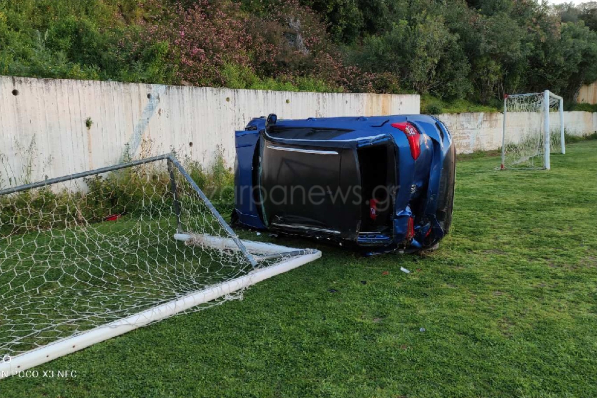 Τροχαίο στην Κρήτη κατέληξε σε «γκολ»