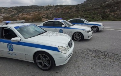 Τα αυτοκίνητα της αστυνομίας που περιπολούν τους δρόμους της Κρήτης