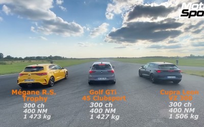 Η μεγάλη «μάχη» των hot hatch: Golf GTI Clubsport 45 vs Renault Megane Trophy vs Leon Cupra [Video]