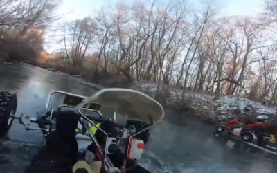 Είναι δυνατόν να κάνουν καρτ σε παγωμένο ποτάμι; 