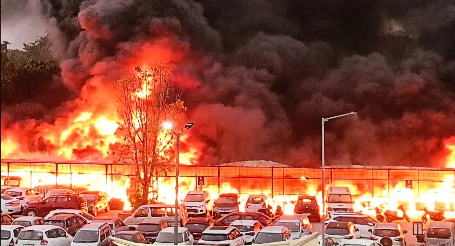 Στάχτη έγιναν 100 ηλεκτρικά οχήματα σε σταθμό φόρτισης – Δείτε το video 