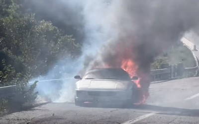 Ferrari πήρε φωτιά την ώρα του test drive – Τράβηξε βίντεο ο πελάτης