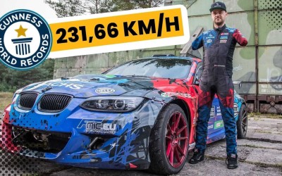 Νέο ρεκόρ Guinness: Drift στα 230 km/h χωρίς χέρια! [video]