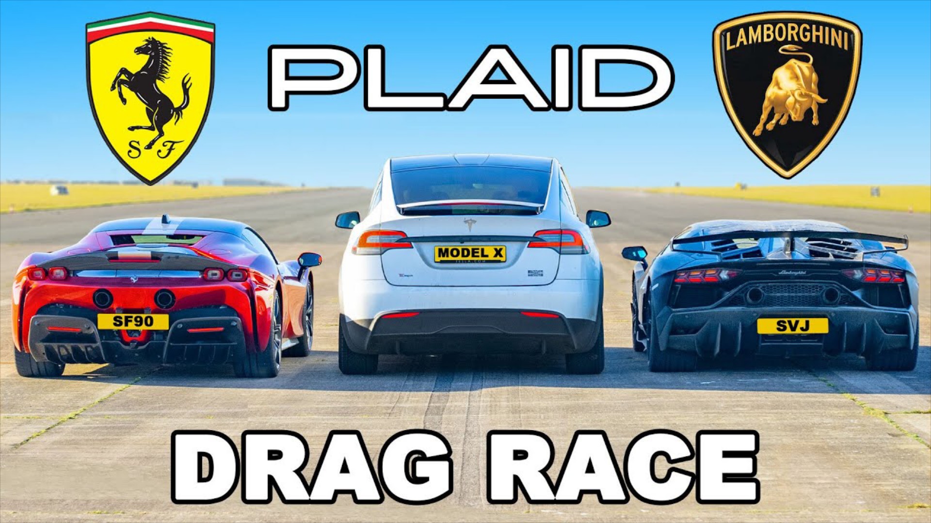 Video: Tesla Model X Plaid τα βάζει με Ferrari SF90 και Lamborghini Aventador!