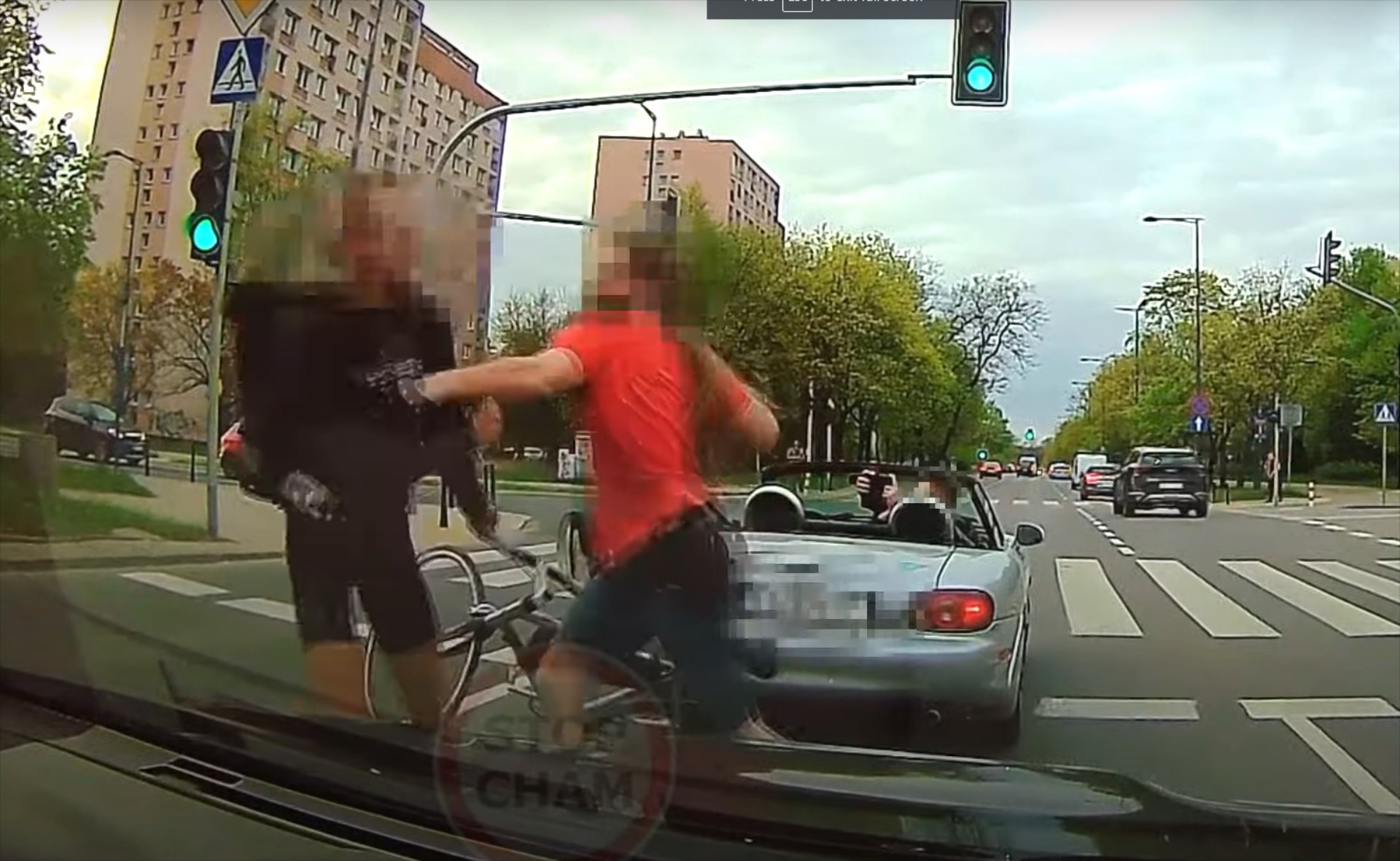 Οδηγός IX και ποδηλάτης έπαιξαν μπουνιές στη μέση του δρόμου [Video]