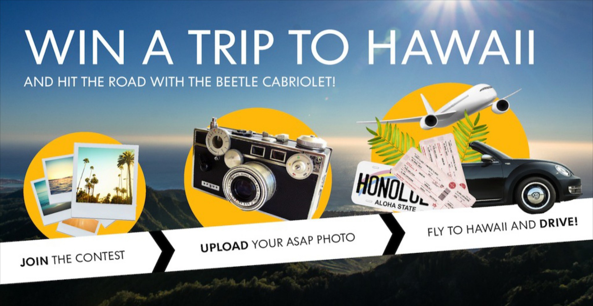 Διακοπές στη Χαβάη με VW Beetle Cabrio