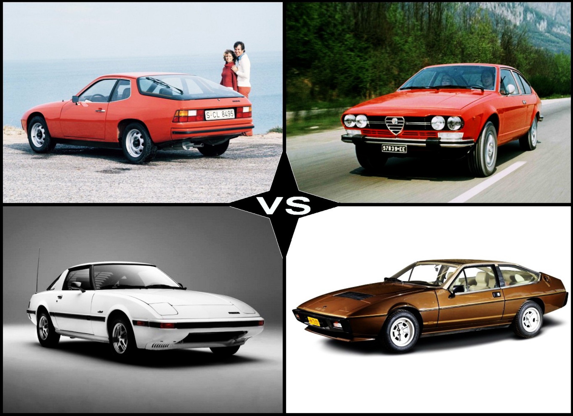 Alfa Romeo Alfetta GTV - Porsche 924 - Lotus Eclat - Mazda RX-7: Τα αγαπημένα

