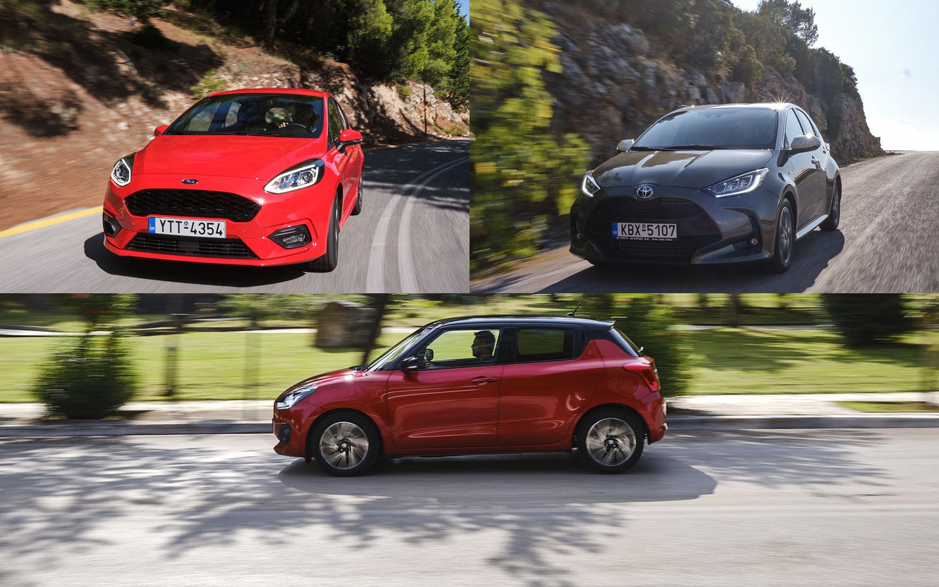 Δοκιμή Fiesta, Swift, Yaris: Υβριδικά και ικανά