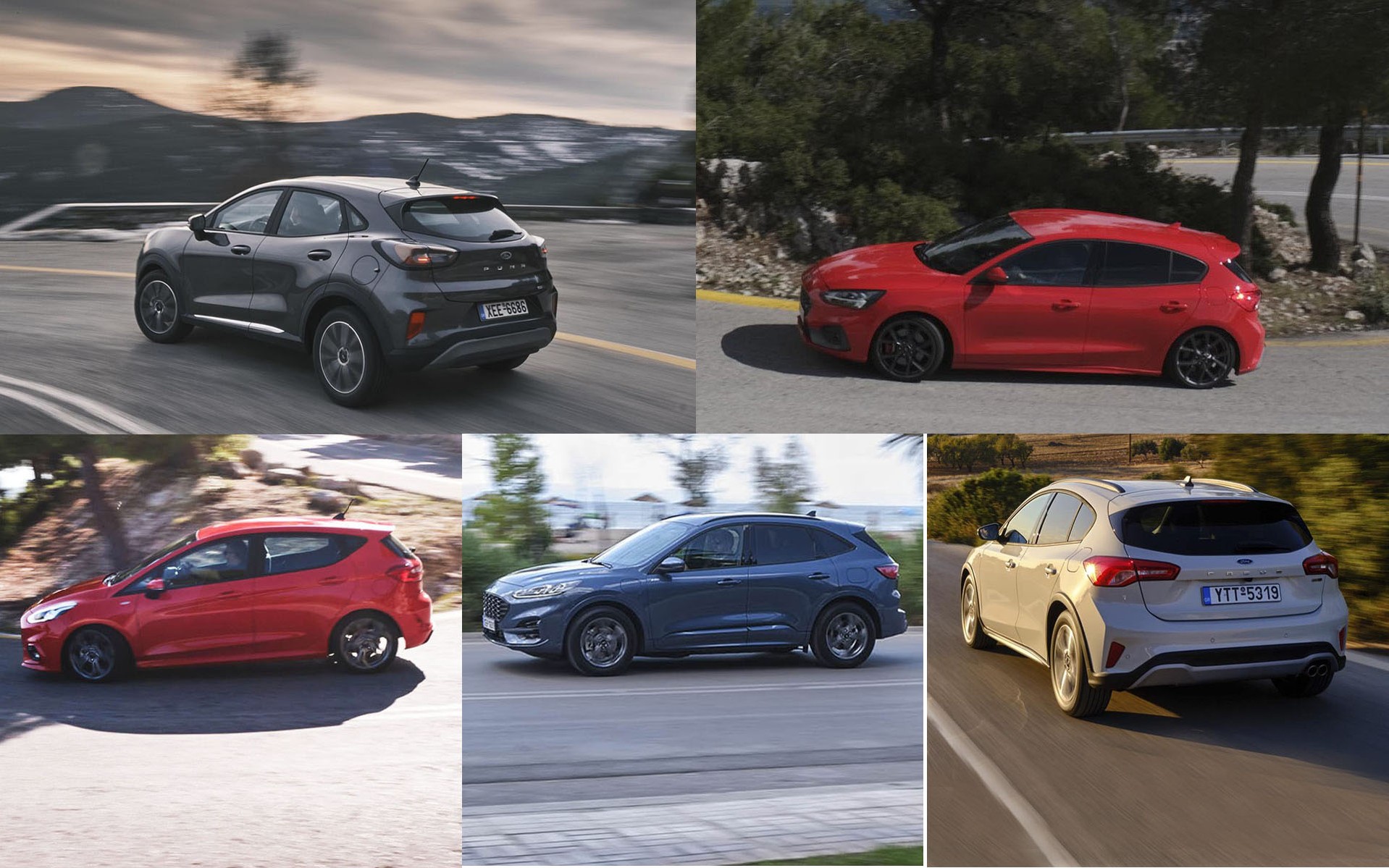 Δοκιμάζουμε 5 νέα Ford: Fiesta, Puma, Focus Active, Focus ST, Kuga PHEV