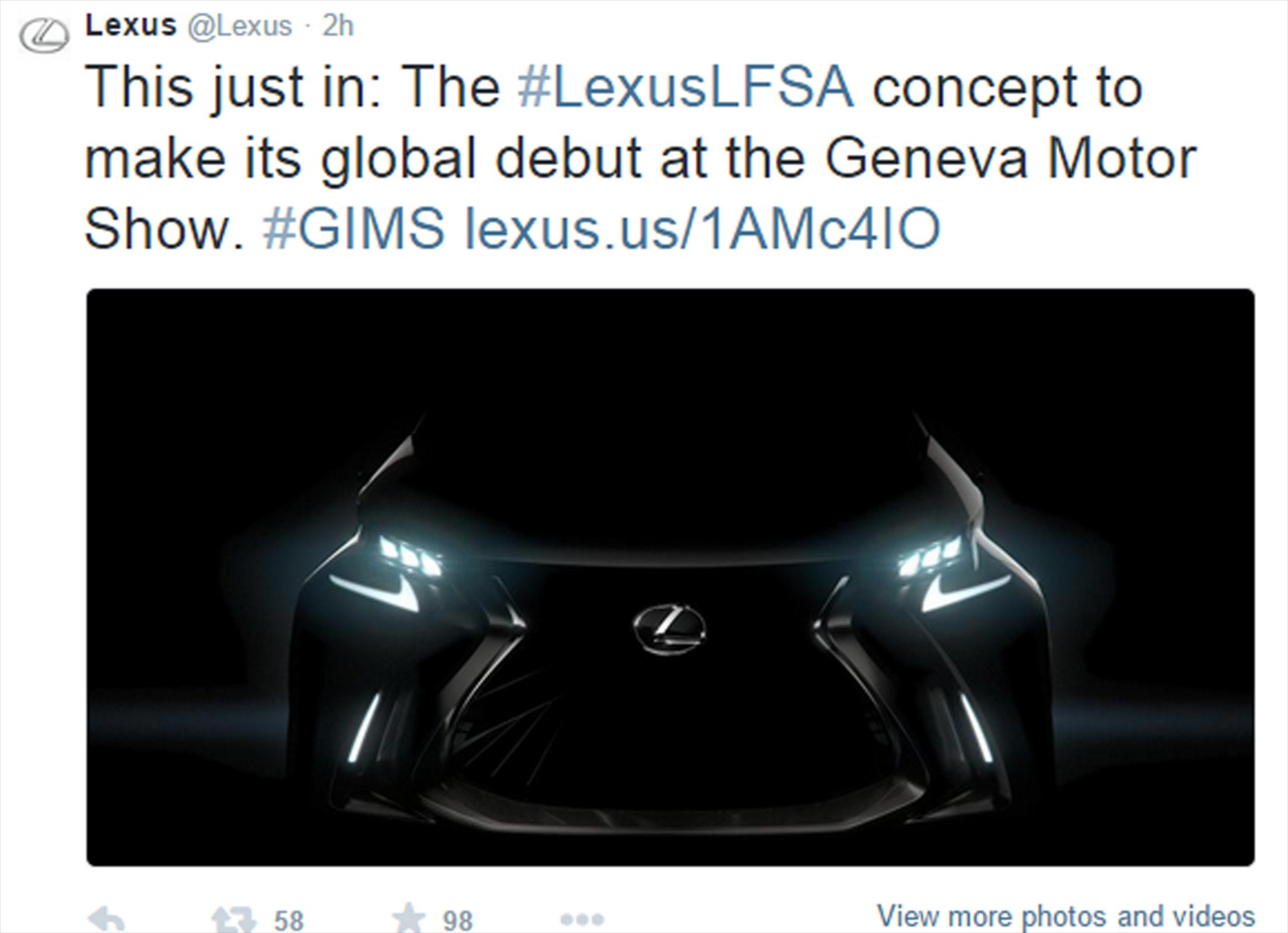 Teaser από το Lexus LF-SA concept