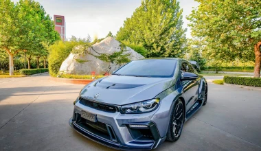 Ένα VW Scirocco… τούμπανο