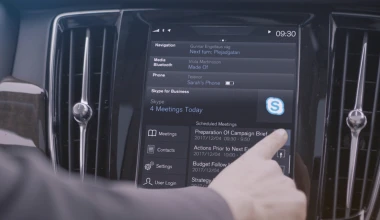 Τηλεδιάσκεψη μέσω Skype στα μεγάλα Volvo (vid)