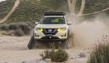 Ένα άγριο Nissan X-Trail με ερπύστριες