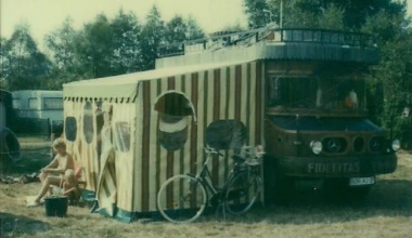 Ξύλινο Unimog τροχόσπιτο του 1961