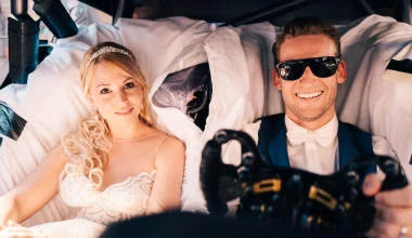 Αυτοκίνητο γάμου... μια αγωνιστική AMG C63