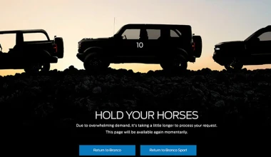 Έπεσε το σύστημα παραγγελιών της Ford από τη ζήτηση για το Bronco