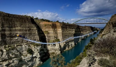 Πτήση μέσα στον Ισθμό της Κορίνθου!