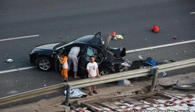 Τουμπάρισμα νταλίκας στην Κίνα με Porsche Macan

