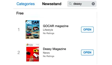 GOCAR & DEASY στην κορυφή του Newsstand!