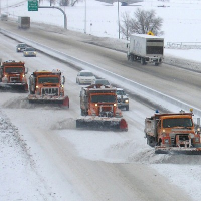 Ασκήσεις για αποχιονισμό στην Εθνική Οδό