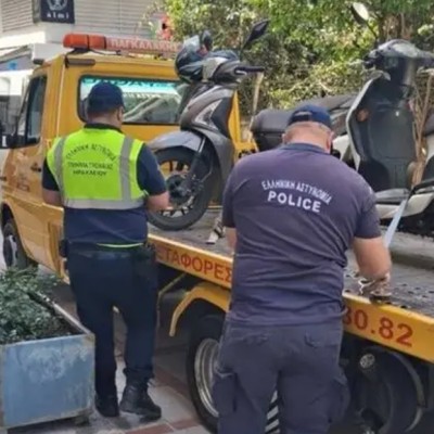 Ντου της Αστυνομίας στο Ηράκλειο - Έφερε γερανούς και συνέλαβε οδηγούς