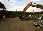 Mercedes Benz SLS AMG ends at the junkyard crushed