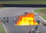 Explosion in Aragon Moto 2