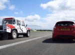 Bowler Defender V6 vs Ford Fiesta ST Top Gear Drag Races