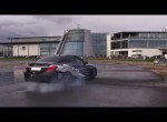 Lewis Hamilton drifts with C 63 AMG