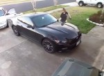 Scratching a Ford Mustang